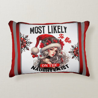 Niedlich auf der Naughty-Liste Weihnachtsweihnacht Dekokissen