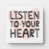 Niedlich auf Ihr Herzangebot hören Fotoplatte (Vorderseite)