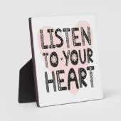 Niedlich auf Ihr Herzangebot hören Fotoplatte (Vorderseite)