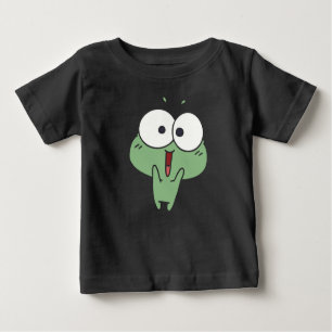 Niedlich aufgeregter Cartoon-Frosch Baby T-shirt