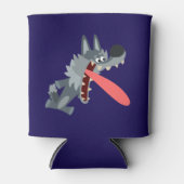 Niedlich aufgeregter Cartoon Wolf kann Cooler flas Dosenkühler (Vorderseite)