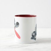 Niedlich aufgeregter Cartoon Wolf Tasse (Zentrum)