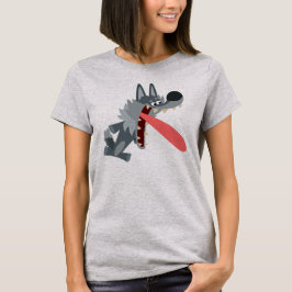 Niedlich aufgeregter Cartoon Wolf Women T - Shirt