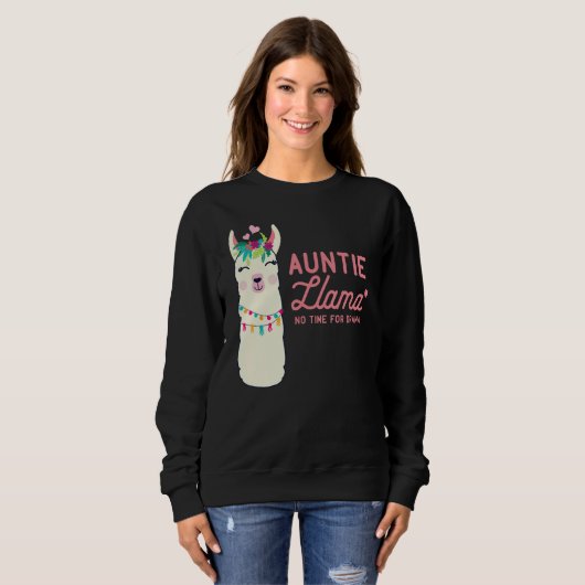 Niedlich Auntie Llama Funny Alpacas Llamas Lover G Sweatshirt (Vorne ganz)