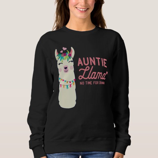 Niedlich Auntie Llama Funny Alpacas Llamas Lover G Sweatshirt (Vorderseite)