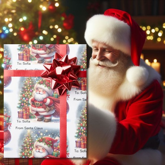 Niedlich aus der Weihnachtsnachtsnachtsrolle des W Geschenkpapier