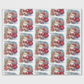 Niedlich aus der Weihnachtsnachtsnachtsrolle des W Geschenkpapier (Flach)