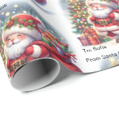 Niedlich aus der Weihnachtsnachtsnachtsrolle des W Geschenkpapier (Rolleneckpunkt)