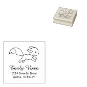 Niedlich ausgeführte Fox-Adresse Gummistempel (Stempel)