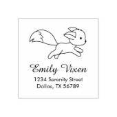 Niedlich ausgeführte Fox-Adresse Gummistempel (Prägung)