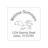 Niedlich ausgeführte Fox-Arch-Adresse Gummistempel (Prägung)