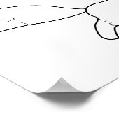 Niedlich ausgeführte Fox-Farbseite Poster (Ecke)