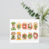 Niedlich ausgeschnittene Weihnachtscreme Geschenke (Stehend Vorderseite)