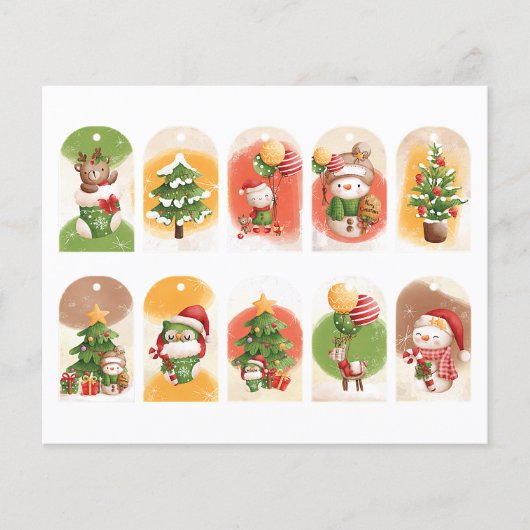 Niedlich ausgeschnittene Weihnachtscreme Geschenke (Vorderseite)