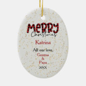 Niedlich Aussie Cattle Dog Christmas Holly Keramik Ornament (Hinten)