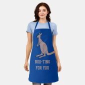 Niedlich Aussie Funny Kangaroo Pun Roo-ting für Si Schürze (Getragen)