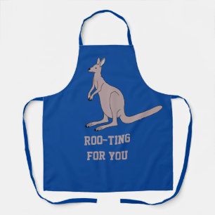Niedlich Aussie Funny Kangaroo Pun Roo-ting für Si Schürze