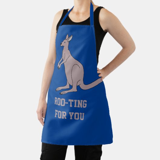 Niedlich Aussie Funny Kangaroo Pun Roo-ting für Si Schürze (InSitu)