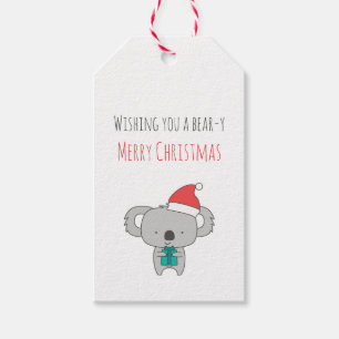 Niedlich Aussie Koala Weihnachtsgeschenk-Tag - Per Geschenkanhänger