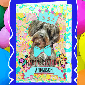 Niedlich Aussie Poodle Dog Happy Birthday Karte