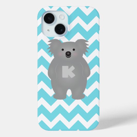 Niedlich Australia Baby Koala Bear Monogram Case-Mate iPhone Hülle (Rückseite)