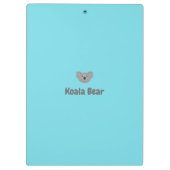 Niedlich Australia Baby Koala Bear Monogram Klemmbrett (Rückseite)