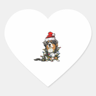 Niedlich Australian Shepherd Santa Christmas Tree Herz-Aufkleber