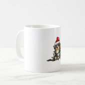 Niedlich Australian Shepherd Santa Christmas Tree Kaffeetasse (Vorderseite Links)