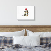 Niedlich Australian Shepherd Santa Christmas Tree  Leinwanddruck (Insitu (Schlafzimmer))