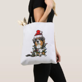 Niedlich Australian Shepherd Santa Christmas Tree Tasche (Von Nahem)