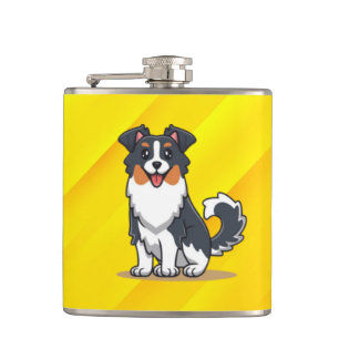 Niedlich Australischer Schäferhund-23145 Flachmann