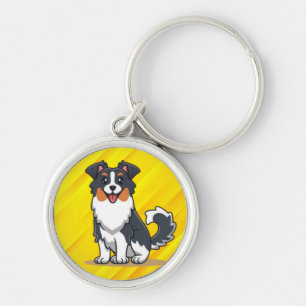 Niedlich Australischer Schäferhund-23145 Schlüsselanhänger