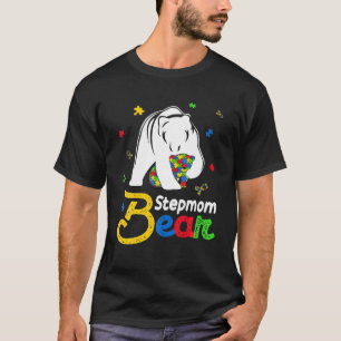 Niedlich Autismus Bewusstsein Stepmutterbär Famil T-Shirt