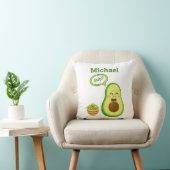 Niedlich Avacado Handgezeichneter Name Guacamole F Kissen (Stuhl )