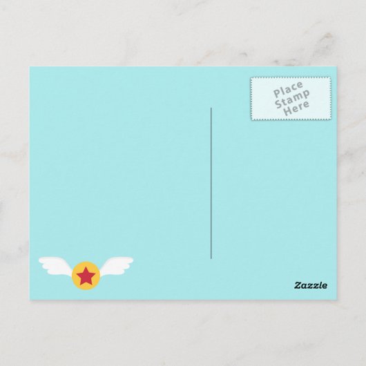 Niedlich Aviator Boy Airplane Vielen Dank für Ihre Postkarte (Rückseite)