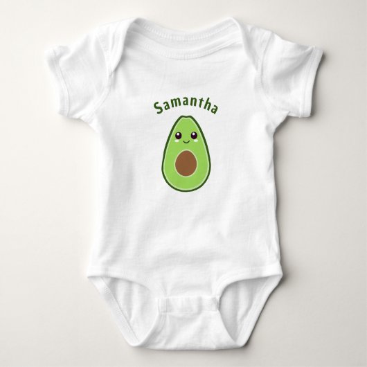 Niedlich Avocado Baby Strampler (Vorderseite)