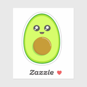 Niedlich Avocado Cartoon - Kawaii Sticker