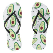 Niedlich Avocado Cartoon Muster Flip Flops Badesandalen (Fußbett)