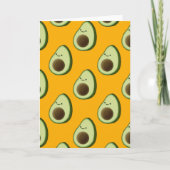Niedlich Avocado Cartoon Pattern Karte (Vorderseite)