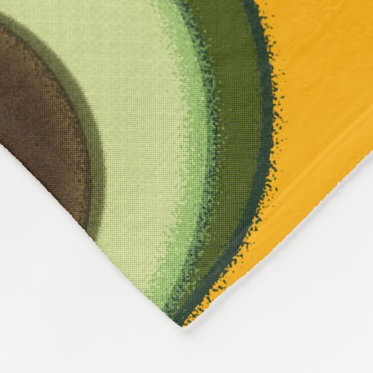Niedlich Avocado Cartoon Pattern Sherpa Blanket Fleecedecke (Ecke)
