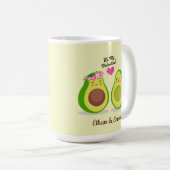 Niedlich Avocado Couple Valentinstag-Geschenk Kaffeetasse (VorderseiteRechts)