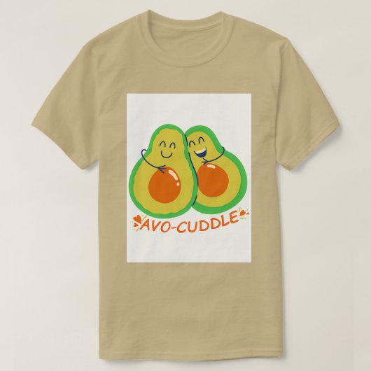 Niedlich Avocado Cuddle T-Shirt (Design vorne)