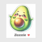 Niedlich Avocado Custom-Cut Vinyl Stickers Aufkleber (Blatt)