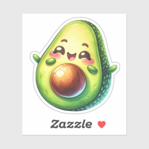 Niedlich Avocado Custom-Cut Vinyl Stickers Aufkleber