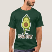 Niedlich Avocado Doing Yoga Sticker T-Shirt (Vorderseite)
