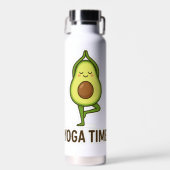 Niedlich Avocado Doing Yoga Sticker Trinkflasche (Vorne)