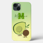 Niedlich Avocado Food Monogram Case-Mate iPhone Hülle (Rückseite)