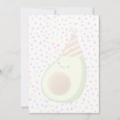 Niedlich Avocado Geburtstag Einladung (Rückseite)