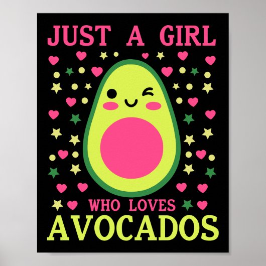 Niedlich Avocado Girl Poster (Vorne)