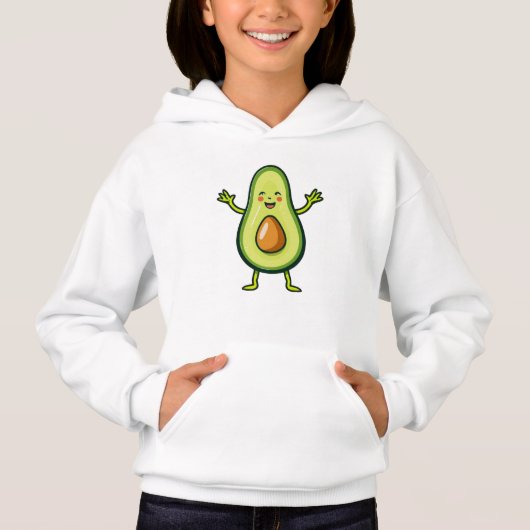 Niedlich Avocado Hoodie (Vorderseite)